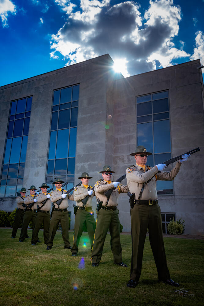 Honor guard salute