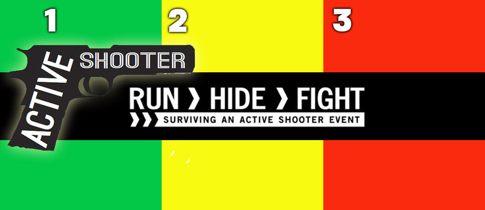 Run hide fight logo